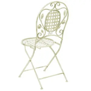 Set of 2 Garden Chairs BIVIO Metal Light Green