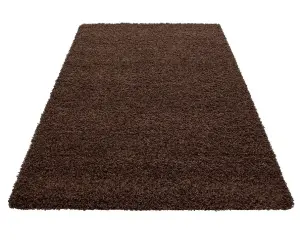 Abaseen 120x170 cm Brown Thick Pile Soft Shaggy Modern Rug