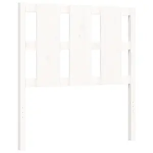 Berkfield Bed Frame with Headboard White 90x200 cm Solid Wood