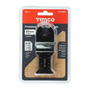 TIMCO Multi-Tool Fine Cut Blades For Wood/Metal Bi-Metal - 32mm