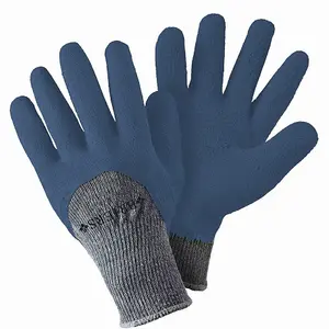 Twin Pack Thermal Grip Latex Gardening Gloves All Purpose Oxford Blue Medium