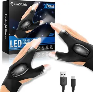 Hinshark Gifts For Men, LED Gloves With Lights For Fishing Gifts For Men Who Have Everything, Gifts For Dad, Birthday Gifts For Him Gadgets For Men,