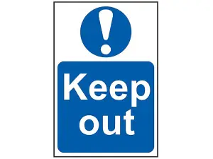 Durable PVC Safety Sign - Keep Out, 200 x 300mm