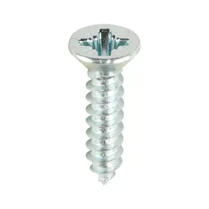 Timco - Metal Tapping Screws - PZ - Countersunk - Self-Tapping - Zinc (Size 6 x 5/8 - 200 Pieces)