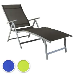 Charles Bentley Odyssey Folding Textilene Sun Lounger 7 Position Space Saving