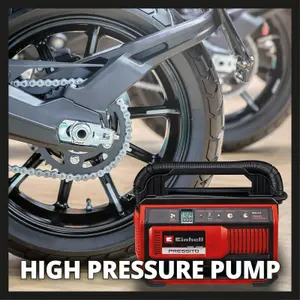 Einhell Cordless Air Compressor 11 Bar Hybrid 18V Power X-Change PRESSITO 18/25 Battery Or Mains Powered - Body Only