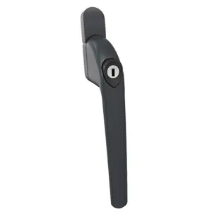 uPVC Window Handle - Universal Inline Locking Espag Window Handle  - 40mm Spindle Anthracite Grey