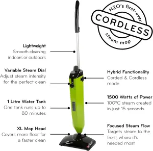 H2O iGO Cordless Hybrid Steam Mop