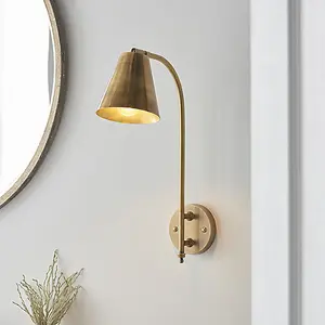 Luminosa Radha Task Wall Lamp Antique Solid Brass