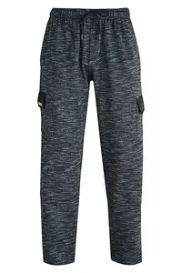 MS9 Mens Cargo Combat Fleece Trouser Work Tracksuit Jogging Bottoms Pants H20, Charcoal - S