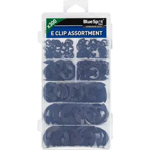 BlueSpot 300pc Assorted DIY Workshop Storage Automotive E Clip Set