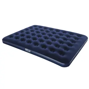 Pavillo Queen Flocked Blow up Inflatable Airbed Camping Mattress 203 x 152 x 22cm