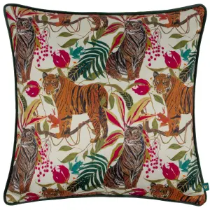 Wylder Kali Jungle Tigers Piped Cushion Cover