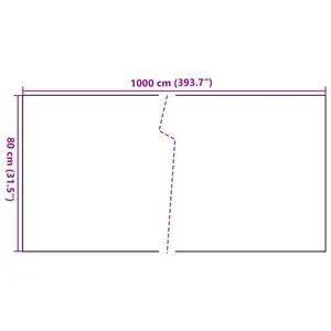 Charrie Polyethylene Balcony Privacy Screen Black / 1000cm W x 80cm D