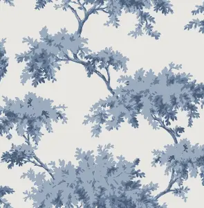 NuWallpaper NUS4472 Alder Peel & Stick Wallpaper, Denim