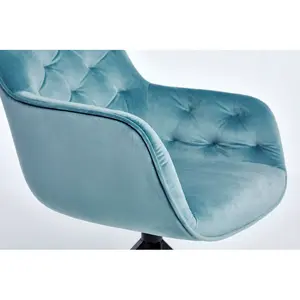 Kensington Upholstered Dining Chair Light Blue Velvet