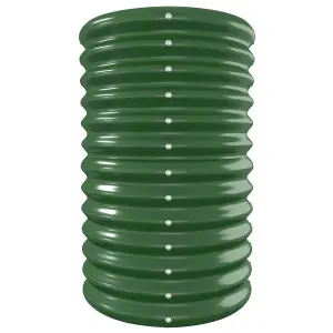 Berkfield Garden Planter Powder-coated Steel 332x40x68 cm Green