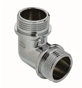 Chrome Plated Brass Male Elbow Pipe Fitting Connection MxM 3/4