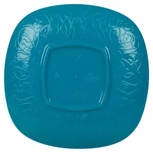 URBNLIVING 3cm Height Teal 6 Plastic Side Plates