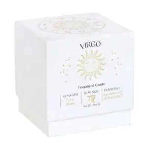 Something Different Virgo Sandalwood & Patchouli Quartz Scented Candle White/Brown (One Size)