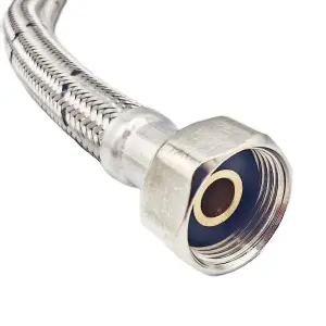 Flexible Hose Pipe Connector Tail 3/4" x 22mm Compression 300mm WRAS