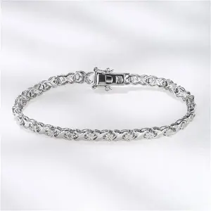 Diamond Kisses Bracelet With 0.05Ct Set In 925 Silver