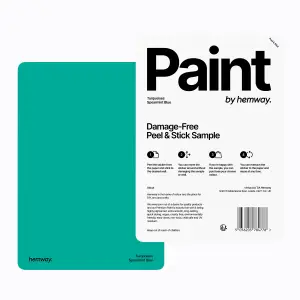 Hemway Chalk Paint Matt A5 Sample, Spearmint Blue, Peel & Stick Swatch For Interior Walls Wood