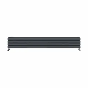 Right Radiators 1600x236 mm Horizontal Vertical Oval Column Radiator Double Panel Rads Anthracite