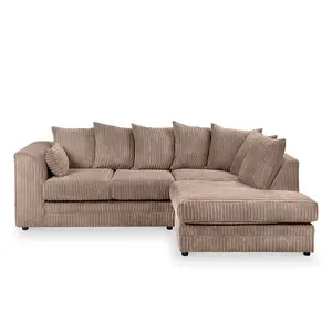 Chicago Jumbo Cord Right Hand Facing Corner Sofa Coffee