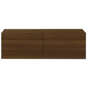 Berkfield Wall TV Cabinets 4 pcs Brown Oak 100x30x30 cm