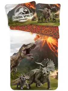 Jurassic World 100% Cotton Single Duvet Cover Set - European Size