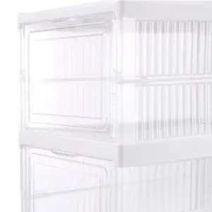 6 Tier Transparent Foldable Shoe Storage Box Shoe Organiser