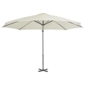 Berkfield Cantilever Umbrella with Aluminium Pole Sand 300 cm