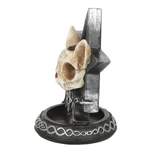 Something Different Ouija Cat Backflow Incense Burner Black/Brown (One Size)