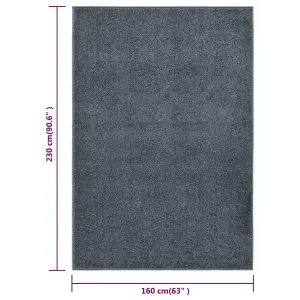 Rug Short Pile 160x230 cm Anthracite