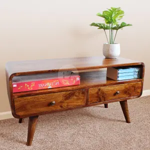 TaPromis Mid Century Solid Wood Tv Stand with Drawers