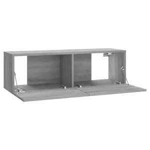 Berkfield Wall-mounted TV Cabinet Set Grey Sonoma Engineered Wood