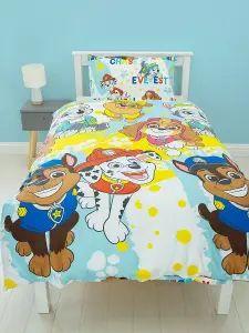 Paw Patrol Splodge Single Rotary Duvet and Pillowcase Set