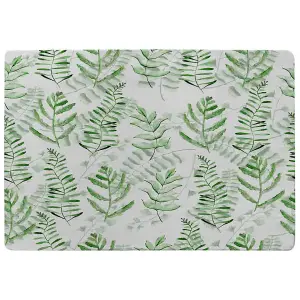 Green Fern Watercolour Rug / Medium: 80x150cm