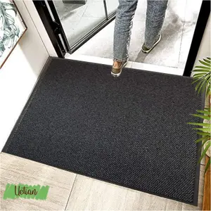 Grey Rubber Barrier Mat, Heavy Duty, Dirt Trapper & Absorbent Mat, Polypropylene Pile, Outdoor & Indoor  (40cm x 60cm)