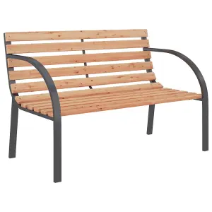 Berkfield Garden Bench 120 cm Wood and Iron