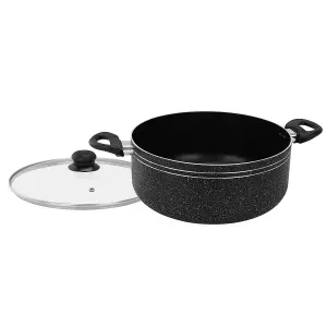 Royalford 32Cm Casserole Dish with Tempered Glass Lid Cooking Pot, Induction Stockpot Saucepan with Non-Stick Coating