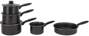 Argos Home 5-Piece Non Stick Graphite Steel Pan Set