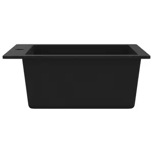 Berkfield Overmount Kitchen Sink Single Basin Granite Black