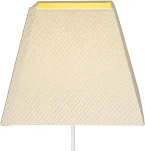 Contemporary & Sleek Soft Fabric Stylish Empire Square Linen 60w Light Fitting Lampshade Table Lamp Wall Pendant Cream 12 inch