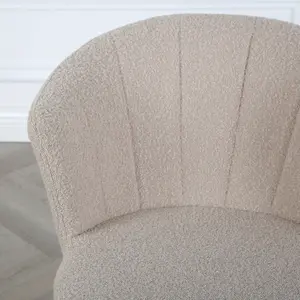 Dunelm - Bouclé Occasional Chair - Beige