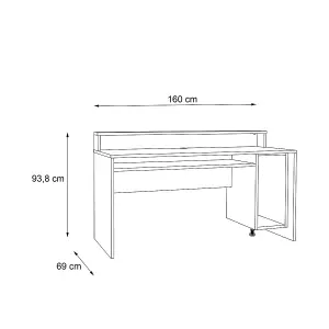 Rest Relax Avatar Gaming Desk with RGB LED Lights