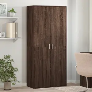 Berkfield Shoe Cabinet Brown Oak 80x39x178 cm Engineered Wood