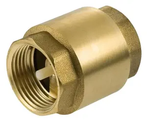 Invena 1 1/4 Inch Non-Return Check Valve Female Brass With Plastic Insert