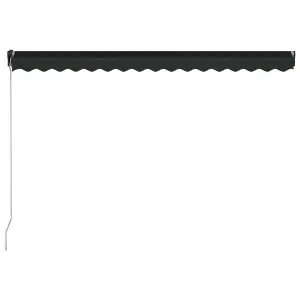 Berkfield Manual Retractable Awning 400x300 cm Anthracite